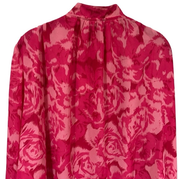 NEW Vici Sangria Sunrise Button Down Blouse Pink Multi Watercolor Women’s XL - Picture 6 of 10